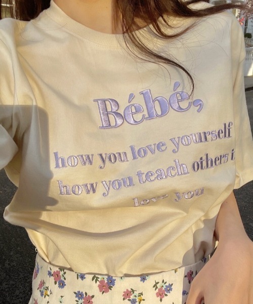 LACーVERT tシャツ 「累計販売枚数1万枚突破」Bebe刺繍カラー