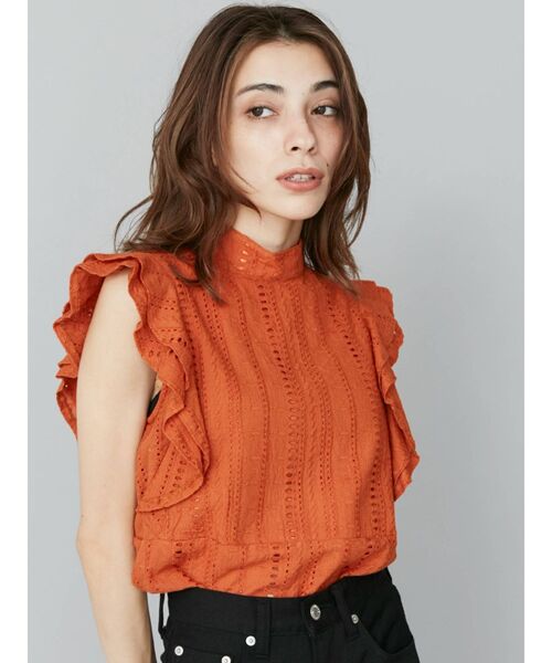 タンクトップ コットンレースラッフルノースリーブトップス|ZOZOTOWN PayPayモール店|05