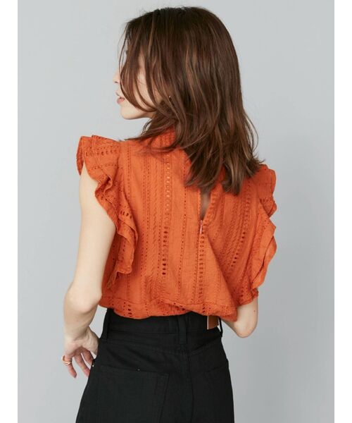 タンクトップ コットンレースラッフルノースリーブトップス|ZOZOTOWN PayPayモール店|07