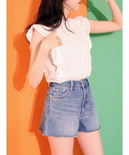 タンクトップ コットンレースラッフルノースリーブトップス|ZOZOTOWN PayPayモール店|12