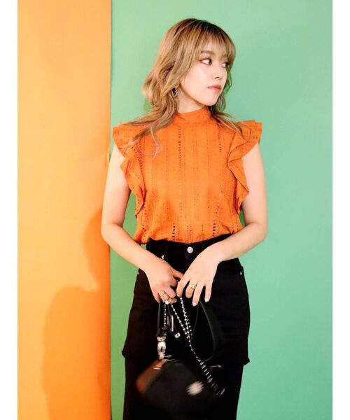 タンクトップ コットンレースラッフルノースリーブトップス|ZOZOTOWN PayPayモール店|20