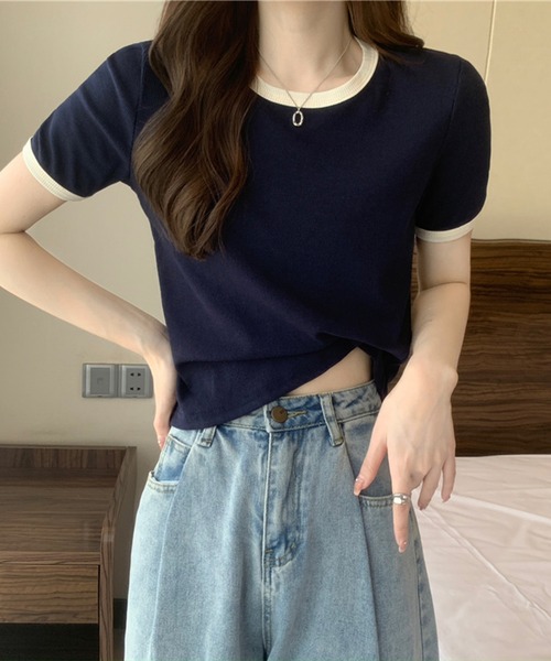  ★半袖 クルーネック Luminis トップス Tシャツ クルーネック／半袖・ドゥクラッセTシャツ/40代50代からの