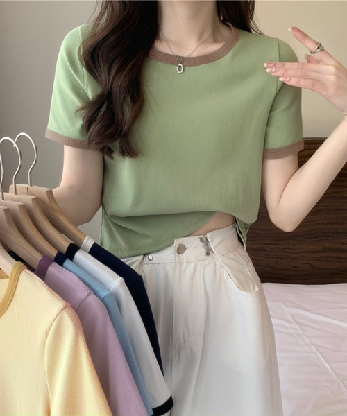 tシャツ 半袖クルーネックトップス レディース to-zn-31642.jpg