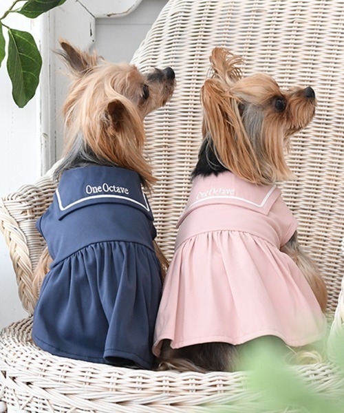 nov　ハンドメイド犬服　ワンピース One Octave（ワンオクターブ） 犬 服 One Octave/セーラーワンピ