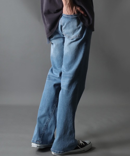 SITRY ジーンズ stretch denim loose flared pants/ストレッチ