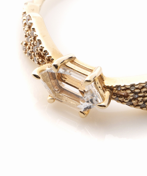 Lilas 指輪 リング ヘキサゴン*ダイヤarrowモチーフリング K10