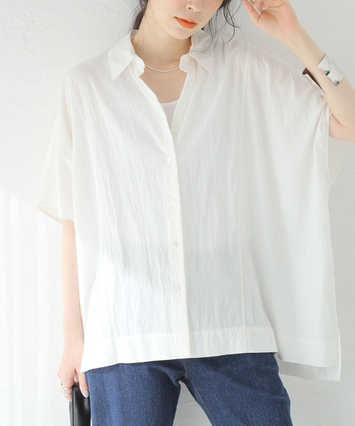 シャツ ブラウス ポプリンスイッチングシャツ JOURNAL