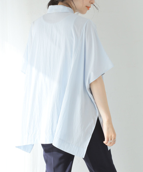 シャツ ブラウス ポプリンスイッチングシャツ JOURNAL