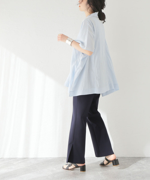 シャツ ブラウス ポプリンスイッチングシャツ JOURNAL