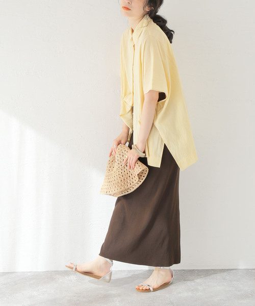 シャツ ブラウス ポプリンスイッチングシャツ JOURNAL