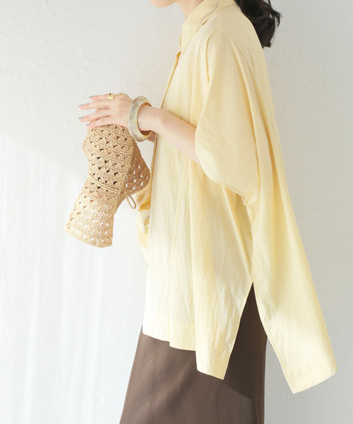 シャツ ブラウス ポプリンスイッチングシャツ JOURNAL