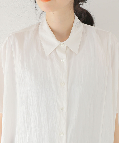 シャツ ブラウス ポプリンスイッチングシャツ JOURNAL
