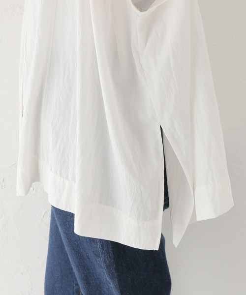シャツ ブラウス ポプリンスイッチングシャツ JOURNAL