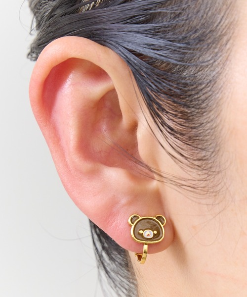 BUTTON＆CUFFLINKS イヤリング ボタンアンドカフリンクス：リラックマ