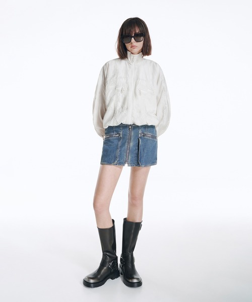 CHARLES ＆ KEITH ブーツ メタリックバックル ロングブーツ レディース