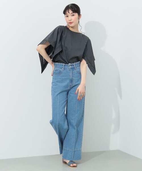 ブラウス シャツ BEAMS HEART / 袖レース フレアスリーブ ブラウス レディース BEAMS HEART ブラウス シャツ / 袖レース フレアスリーブ