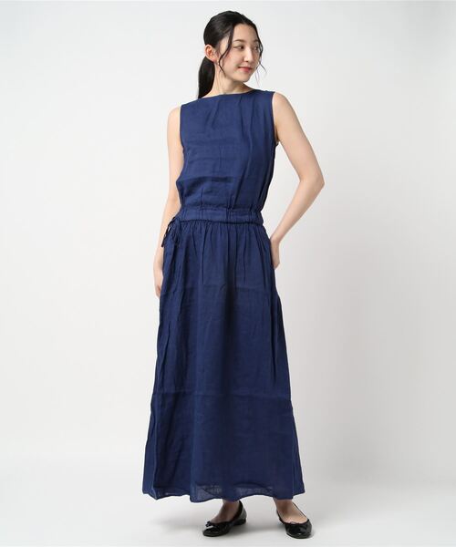 【美品♡】UNITED ARROWS ノースリーブ ワンピース フリー ブルー BEAUTY＆YOUTH UNITED ARROWS 「BEAUTY&YOUTH ARROWS