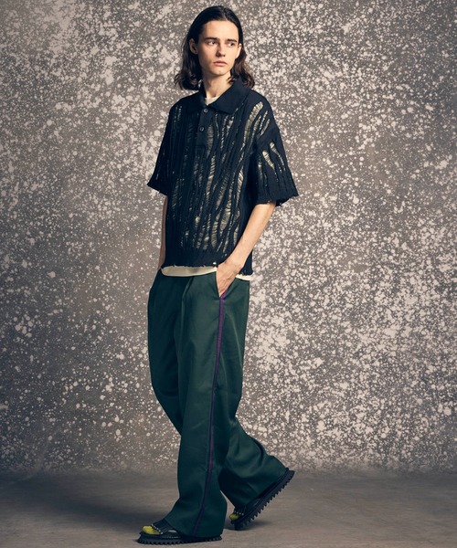 MAISON SPECIAL tシャツ 「UNISEX」Destroy Mesh Prime-Over