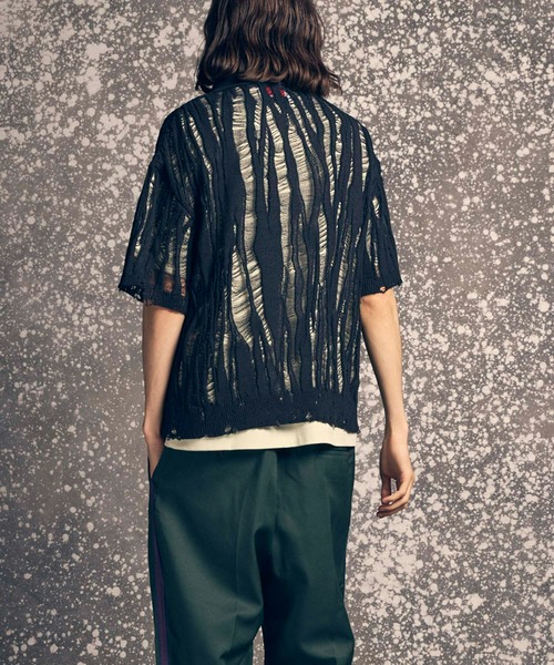 MAISON SPECIAL tシャツ 「UNISEX」Destroy Mesh Prime-Over