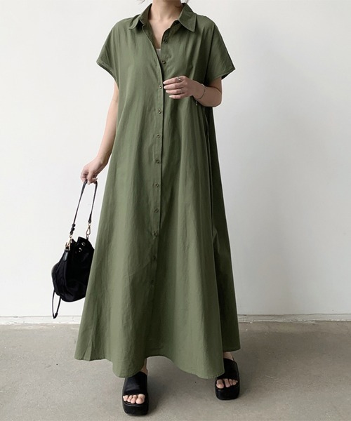 極美品 マッキントッシュ リネン混 シャンブレー シャツワンピース フレア 38 極美品 マッキントッシュ リネン混 シャンブレー シャツ