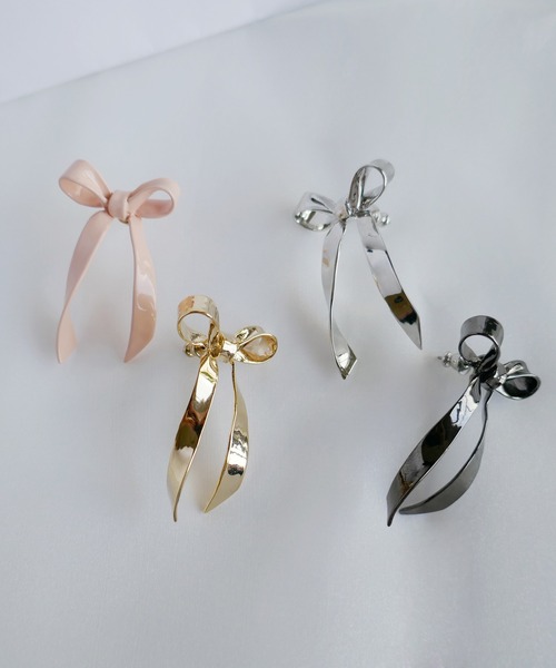 LOVE BY e.m.（ラブバイイーエム） ピアス ピンクリボンピアス/24AW