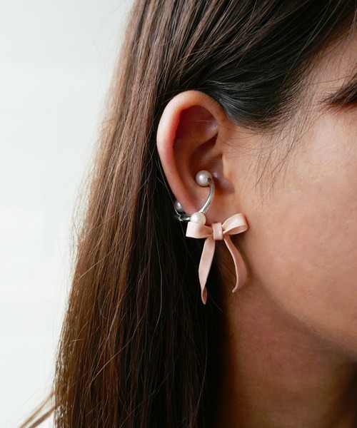 LOVE BY e.m.（ラブバイイーエム） ピアス ピンクリボンピアス/24AW