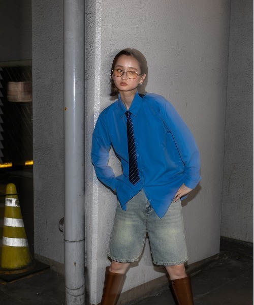 ad thie（アドティエ） ワイドパンツ ハーフパンツ ジーンズ デニム