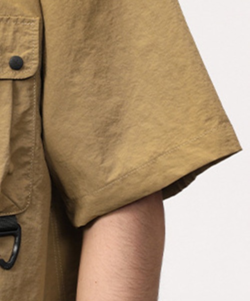 aimoha ブラウス シャツ outdoorユニセックス ポケット シャツ