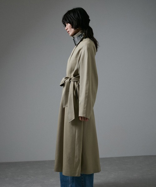 【新品コート】サロンアダムエロぺ レディース 上質 ウールステンカラーコート SALON adam et rope'（サロン アダム エ ロペ） ステンカラーコート