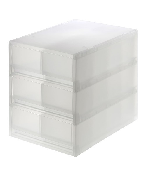 無印良品（MUJI） 収納 ポリプロピレン 小物収納ケース 引出2個3段