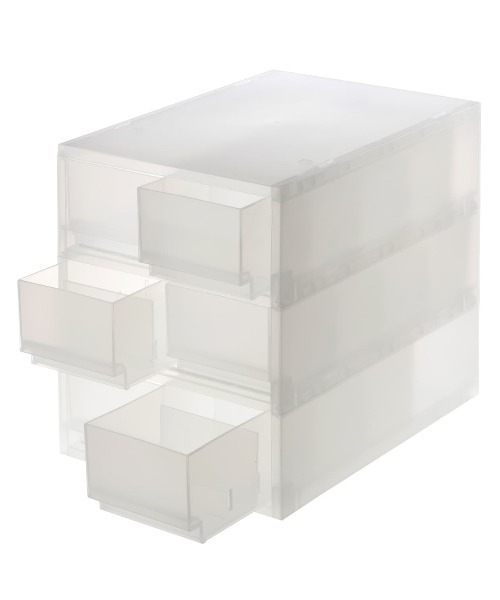 無印良品（MUJI） 収納 ポリプロピレン 小物収納ケース 引出2個3段