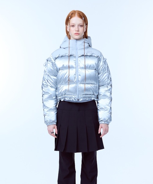 ジャケット・アウター rinmuguet frill ribbon down jacket ジャケット・アウター muguet frill ribbon down jacket muguet