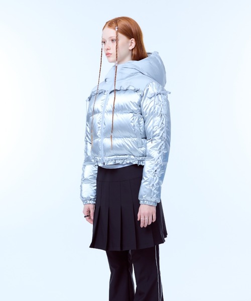 LUVISTRUE ダウンコート ダウンジャケット AM RIBBON FRILL PUFFER