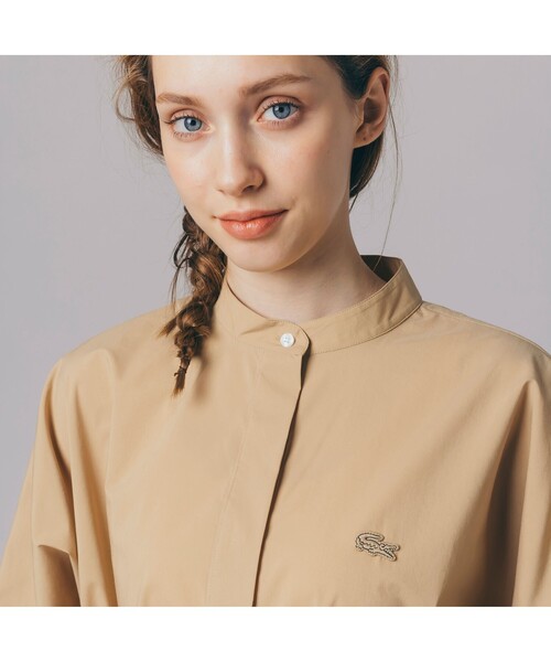 [LACOSTE] 7 минут рукав блуза 34 белый женский 