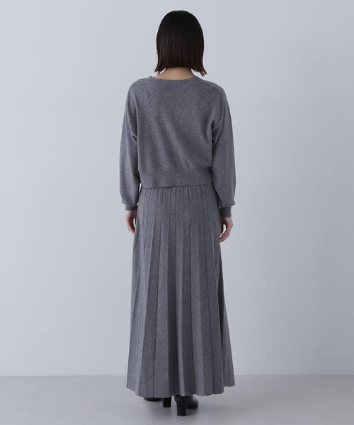 NATURAL BEAUTY BASIC ワンピース プリーツニットセットアップ