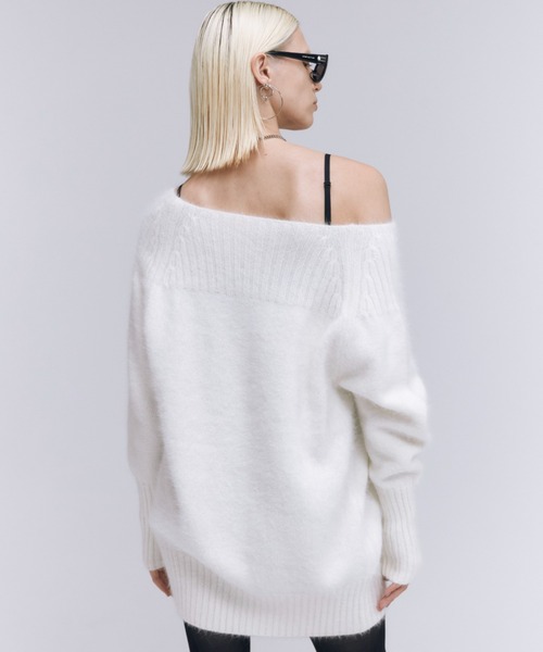 「JOSE MOON」 ニットカーディガン FREE ブラック レディース JOSE MOON ニット セーター ZIP KNIT CARDIGAN/ジップニット
