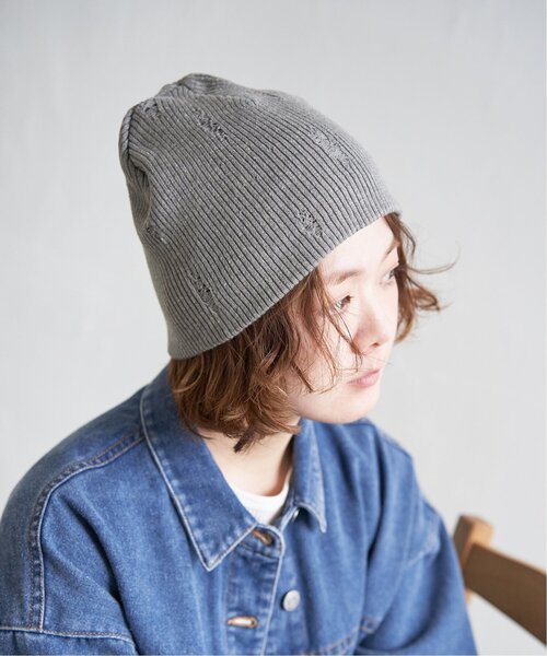notch. ニット帽 ニットキャップ ダメージニットビーニー レディース