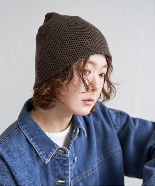 notch. ニット帽 ニットキャップ ダメージニットビーニー レディース