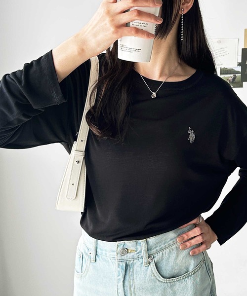 【 JEANS】レギュラースプレーポップカラーTシャツ 80414078.jpg