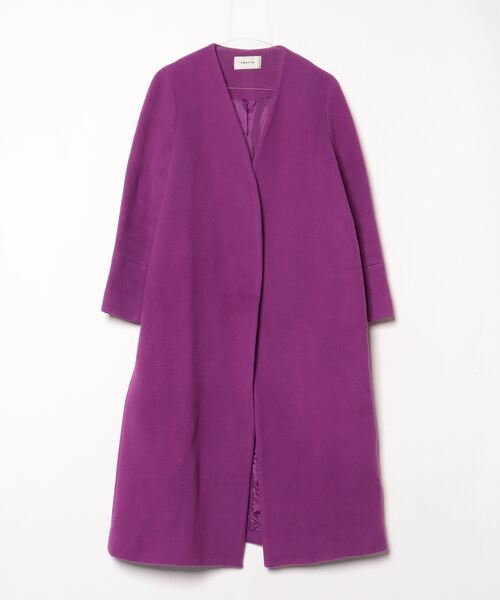 FRAY I.D（フレイ・アイディー） ノーカラーコート 0 パープル