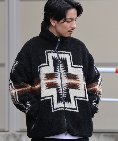 PENDLETON 「PENDLETON」 ジップアップブルゾン L ブラック メンズ 