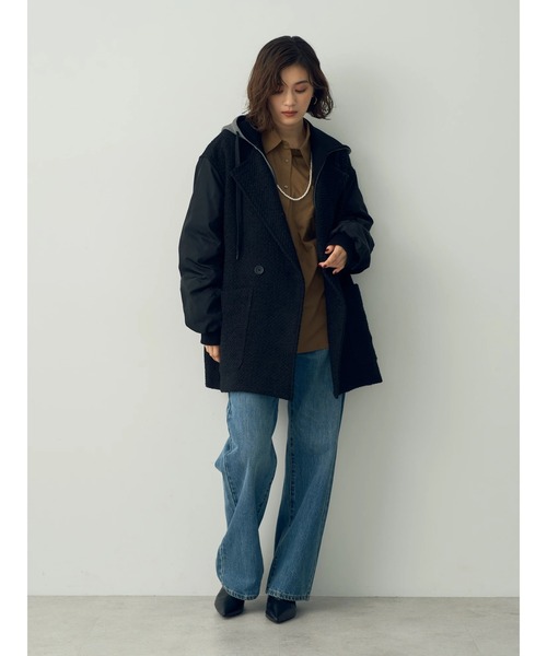 「Editt by YECCA VECCA」 ノーカラーコート FREE ブラック レディース_画像3