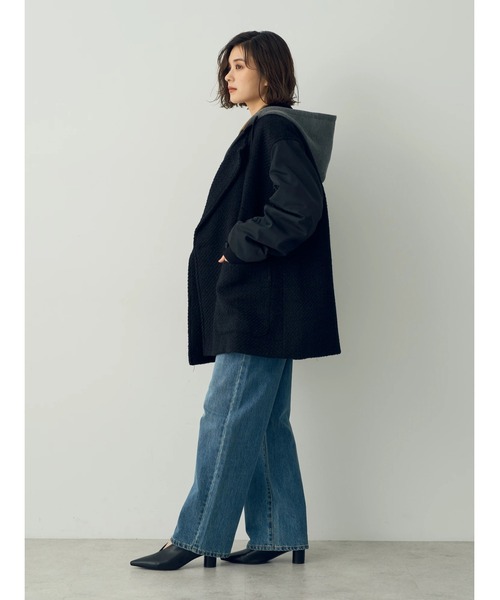 「Editt by YECCA VECCA」 ノーカラーコート FREE ブラック レディース_画像5