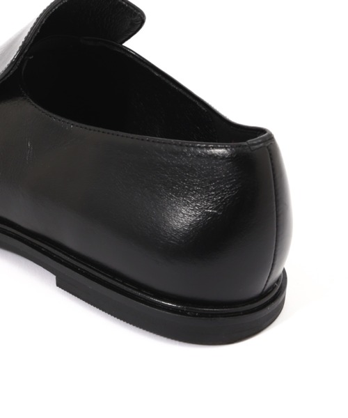 【新品】ETRE TOKYO オイルドレザーフラットローファー オイルドレザーフラットローファー(36 BLACK): シューズ │ ETRE