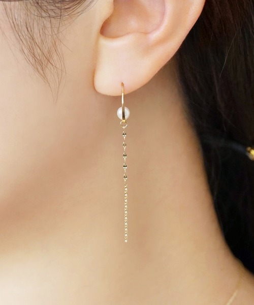 TAKE-UP（テイクアップ） ピアス 「 Palette」K10 キラチェーンバー