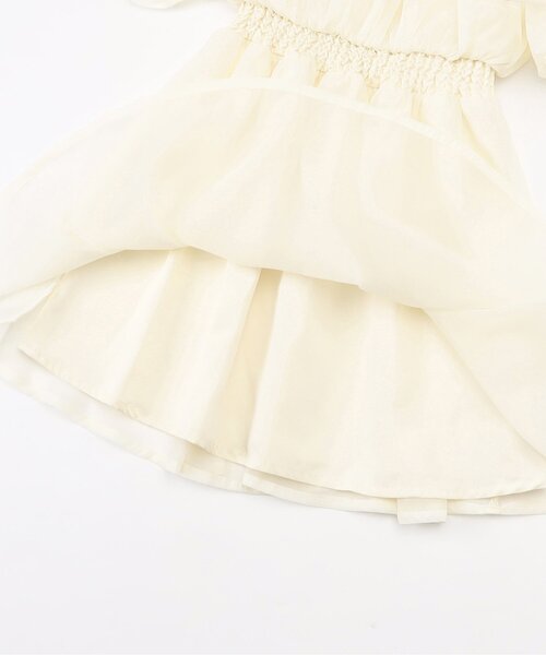 algy ワンピース ふんわり肩りぼんワンピ キッズ 子供服 女の子