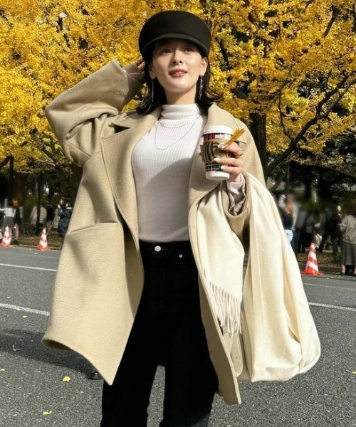 anuans（アニュアンス） ステンカラーコート FREE ベージュ レディース