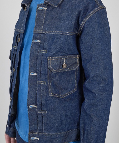 ミマ デニムジャケット gジャン 「MiMAAi」天然藍染めセルビッチデニム