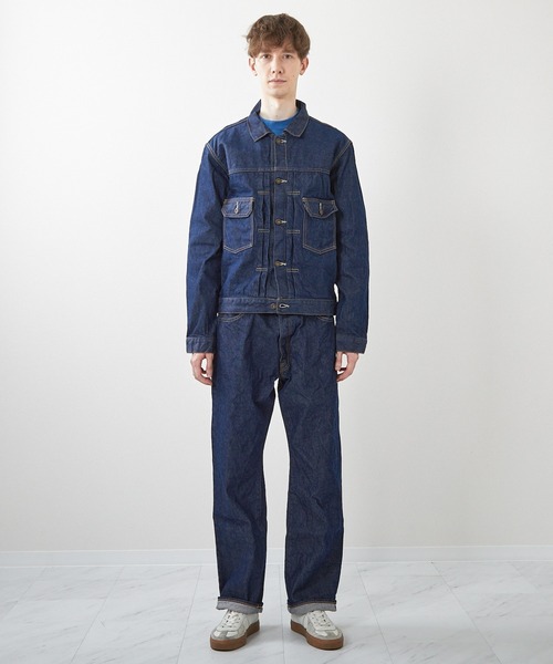 ミマ デニムジャケット gジャン 「MiMAAi」天然藍染めセルビッチデニム