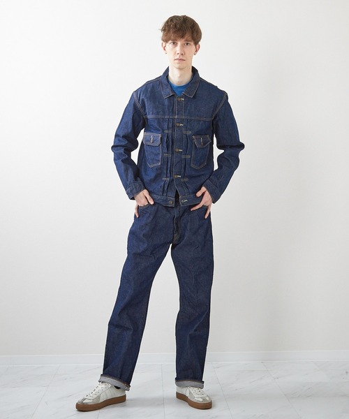 ミマ デニムジャケット gジャン 「MiMAAi」天然藍染めセルビッチデニム